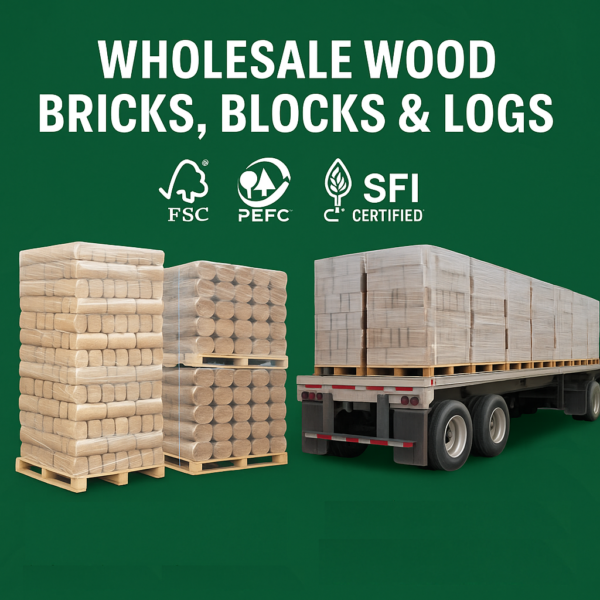 Wholesale Wood Bricks, Blocks & Logs